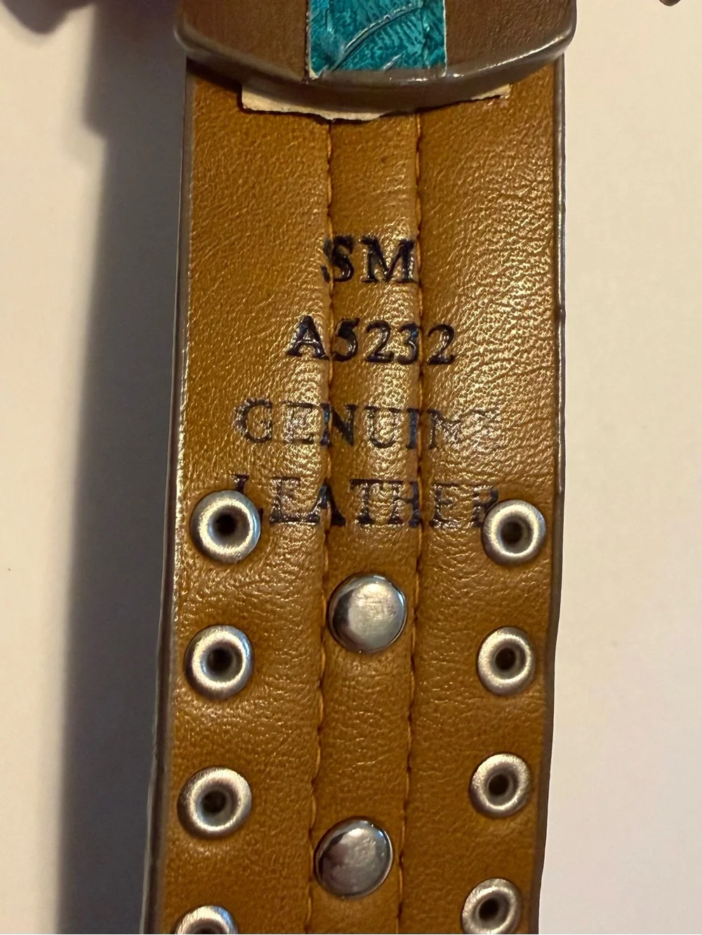 Child’s Small Silver & Turquoise Western Belt - Leather